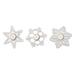 The Holiday Aisle® Metal 6.1 In. WHITE Christmas Snowflake Candle Holder Set Of 3 Metal in Gray/White | 0.87 H x 6.1 W x 6.1 D in | Wayfair