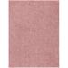 Pink 84 x 63 x 0.98 in Area Rug - Wade Logan® Aminna Solid Color Machine Woven Polyester Area Rug in Polyester | 84 H x 63 W x 0.98 D in | Wayfair