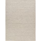 Gray 108 x 76 x 0.01 in Indoor/Outdoor Area Rug - Gracie Oaks Madason Striped Machine Woven Indoor/Outdoor Area Rug in Beige/ | Wayfair