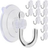 Rebrilliant Suction Cup Hooks, Thicken Transparent Reusable Suction Cups For Glass/Kitchen/Bathroom/Shower Wall/Window/Door | Wayfair