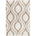 Ivory/Beige Rectangle 6' x 9' Area Rug - George Oliver Square Geometric Power Loomed Polypropylene Area Rug in 108.0 x 72.0 x 1.2 D | Wayfair