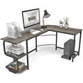 Inbox Zero Jyoti L-Shaped Desk Wood/Metal in Black | 30 H x 69 W x 53 D in | Wayfair 20DDAAAB27B5469B86E38154659CA3E8