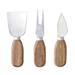 AllModern Ramos 3 Piece Assorted Kitchen Utensil Set Wood/Stainless Steel Flatware in Brown/Gray | 4 W in | Wayfair