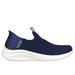 Skechers Women's Slip-ins: Ultra Flex 3.0 - Smooth Step Sneaker | Size 9.0 Wide | Navy | Textile | Vegan | Machine Washable