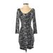 H&M Casual Dress - Bodycon: Black Marled Dresses - Women's Size Small