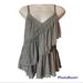 Free People Tops | Free People Ruffled Tiered Tank Top Cami Grey Size Medium | Color: Gray | Size: M