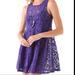 Free People Dresses | Free People Purple Lace Dress Size Extra Small | Color: Black/Purple | Size: Xs