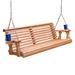 Amish Casual Porch Swing Wood/Solid Wood in Yellow | 21.75 H x 50.5 W x 27 D in | Wayfair CAF-007-16