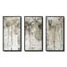 Design Art The Modern Grey Forest IV - Farmhouse Framed Canvas Wall Art Set Of 3 Canvas, Wood in Gray/Green | 28 H x 36 W x 1 D in | Wayfair