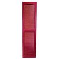 USA Exterior Vinyl Louvered Shutter Pair Vinyl in Red/Pink | 63 H x 14.5 W x 1 D in | Wayfair ALOL-VBL15X63CB