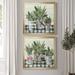 The Holiday Aisle® Christmas Gingham I - 2 Piece Wrapped Canvas Painting Print Set Canvas, in Gray/Green | 34.5" H x 69" W x 1.5" D | Wayfair