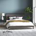 17 Stories Gurmale 37" Low Profile Bamboo & Metal Platform Bed Wood in Gray | 37 H x 53.5 W x 76.5 D in | Wayfair CBA682D389734CC782B59131597B3B4B