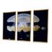 Rosecliff Heights -Spotted Jellyfish On Black - Nautical & Coastal Framed Canvas Wall Art Set Of 3 Canvas, in White | 20 H x 36 W x 1 D in | Wayfair