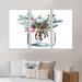 The Holiday Aisle® Merry Christmas Greenery In Transparant Jar - Traditional Framed Canvas Wall Art Set Of 3 Canvas, in White | Wayfair