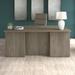 Huckins Configurable Rectangular Executive Desk Office Set w/ Hutch Wood in Brown Laurel Foundry Modern Farmhouse® | Wayfair