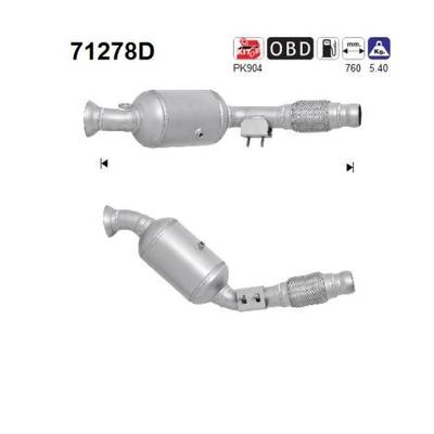 AS Katalysator für MERCEDES-BENZ 9064901581 71278D