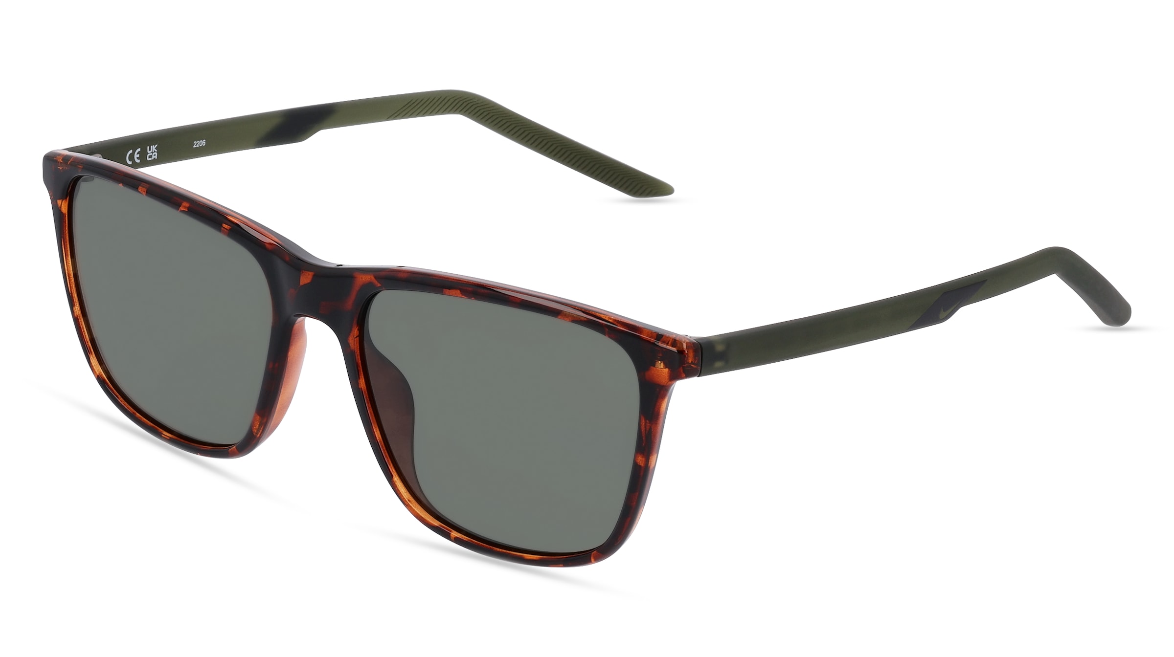 Nike STATE DV2290 Herren-Sonnenbrille Vollrand Quadratisch Kunststoff-Gestell, braun