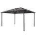 vidaXL Gazebo Canopy Tent Pavilion with Roof with Steel Frame Aluminum Black