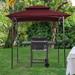 8 x 5 Ft Outdoor Grill Double Tier Soft Top Gazebo