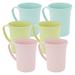 6 Pcs Wheat Straw Mugs with Handle, Unbreakable Coffee Cups, 3 Colors, 11 oz