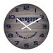 Imperial Gray New England Patriots Weathered 16" Clock