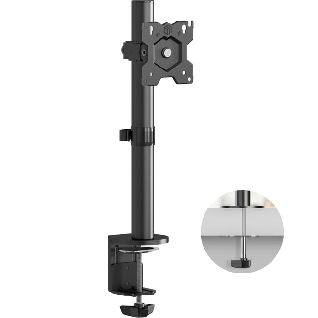 ONKRON Monitorhalterung Tisch für 13-34", bis 8 kg, VESA 75x75 & 100x100, schwenkbar, neigbar, drehbar, Schwarz D101E Image