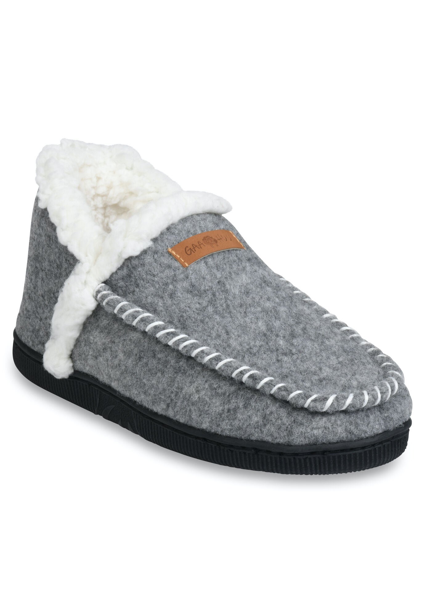 Women's Faux Wool Ankle Slipper Boot Slippers by GaaHuu in Grey (Size L(9/10))