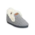 Women's Textured Knit Fur Color Slipper Boot Slippers by GaaHuu in Grey (Size M(7/8))