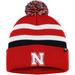 Men's '47 Scarlet Nebraska Huskers State Line Cuffed Knit Hat with Pom