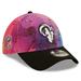 Men's New Era Pink/Black Los Angeles Rams 2022 NFL Crucial Catch 39THIRTY Flex Hat