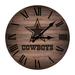 Imperial Brown Dallas Cowboys Rustic 16'' Clock