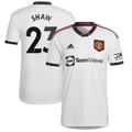 Men's adidas Luke Shaw White Manchester United 2022/23 Away Replica Player Jersey