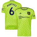 Men's adidas Lisandro Martínez Neon Green Manchester United 2022/23 Third Replica Player Jersey