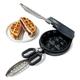 Wonderffle - Stuffed Waffle Iron, Belgian Waffle Maker, Dual Nonstick Pans, Cool-to-the-Touch Handles, Gas and Electric Stovetop Compatible Waffle Maker, 5 inch Dia, 2 inch Thick Waffles