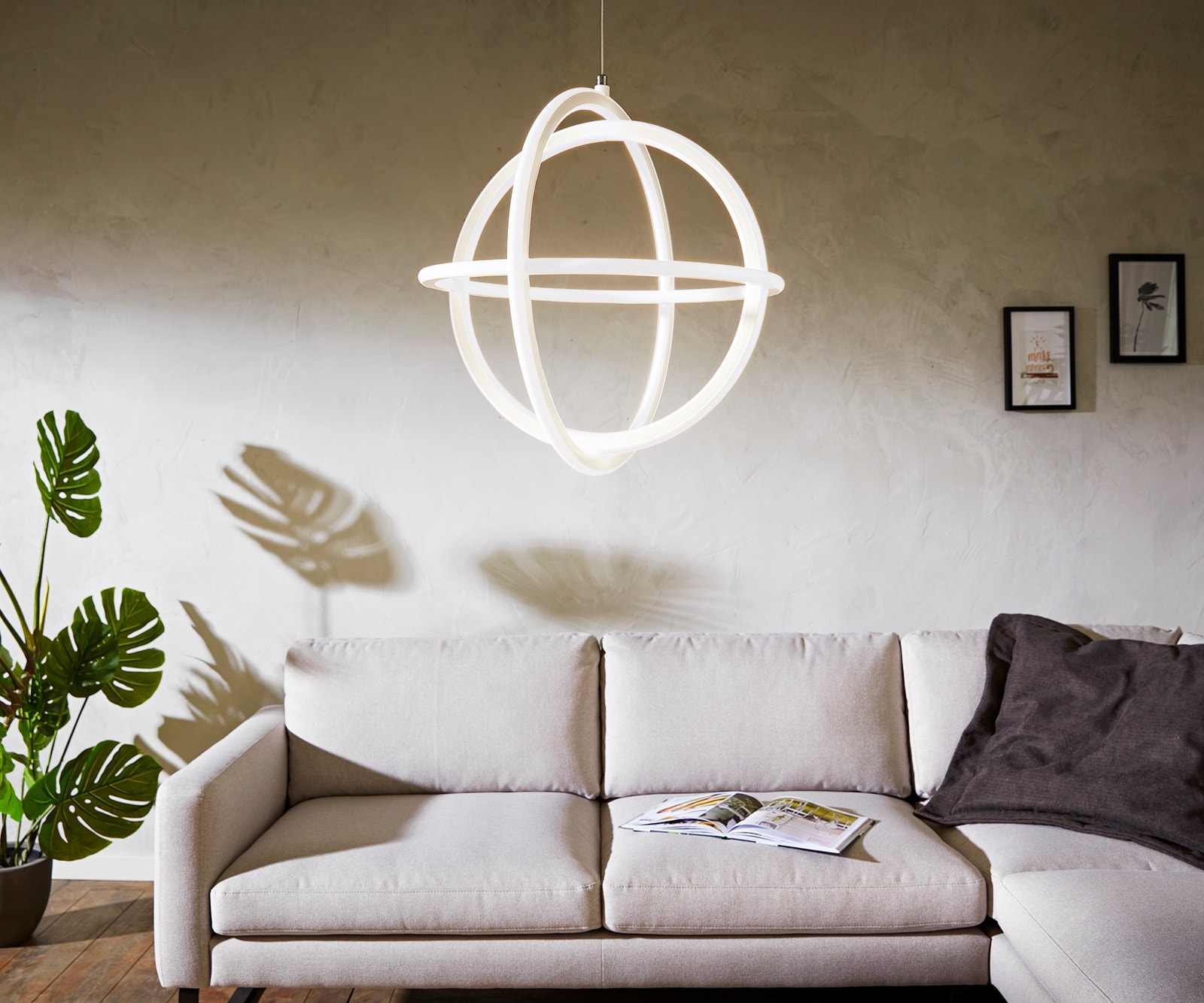 DELIFE Deckenleuchte Voluta weiss 50x50 cm LED 46W, Leuchten Image