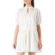 ICHI IHFALAN DR Damen Freizeitkleid Kleid mit Schlüsselloch-Ausschnitt in A-Linie aus 100% Baumwolle, Größe:M, Farbe:Cloud Dancer (114201)