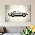 East Urban Home Vintage Italia Series: 1968 Ferrari 330 GTC' Graphic Art Print on Canvas Canvas/Metal in Black/Green/White | Wayfair