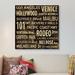 East Urban Home LA in Words by Luke Wilson - Gallery-Wrapped Canvas Giclée Canvas, Cotton in Gray | 37 H x 37 W x 1.5 D in | Wayfair