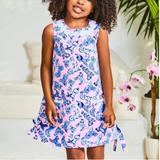 Lilly Pulitzer Dresses | Lilly Pulitzer Girls' Little Lilly Classic Shift Dress Nwt Ruff Night Size 7 | Color: Blue/Pink | Size: 7g