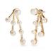 Kate Spade Jewelry | Kate Spade Purely Pearly Stud Earrings & Drop Jackets 14k Gold Plate Cream Nwt | Color: Cream/White | Size: Apx 0.75" Width, Apx 1.5" Length
