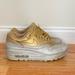 Nike Shoes | Nike Air Max 1 Gold/Silver Airbrush Sneakers | Color: Gold/Silver | Size: 6.5