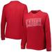 Women's Pressbox Crimson Alabama Tide Surf Plus Size Southlawn Waffle-Knit Thermal Tri-Blend Long Sleeve T-Shirt