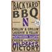 Brown Northwestern Wildcats 11'' x 20'' Indoor/Outdoor BBQ Sign