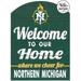 Green Northern Michigan Wildcats 16'' x 22'' Marquee Sign