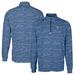 Men's Cutter & Buck Navy Toronto Blue Jays Big Tall Traverse Camo Print Stretch Quarter-Zip Pullover Top