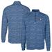 Men's Cutter & Buck Navy Cleveland Guardians Traverse Camo Print Stretch Quarter-Zip Pullover Top