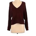 American Eagle Outfitters Sweaters | American Eagle Outfitters V Neck Knitted Sweater Burgundy Small. | Color: Red | Size: S