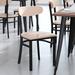 Red Barrel Studio® Commercial Metal Dining Chairs w/ Wood Seat & Boomerang Back in Black | 31.375 H x 16.25 W x 18 D in | Wayfair