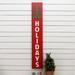 The Holiday Aisle® Happy Holidays Wall Sign Wood in Brown | 47.5 H x 7.875 W x 1.375 D in | Wayfair A271BA1D05D14F0EB7B2BB98111602B4