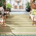 Brown 120 x 96 x 0.25 in Area Rug - Breakwater Bay Hebgen Striped Machine Made Handwoven Indoor/Outdoor Area Rug in Beige/Sweet Pea | Wayfair